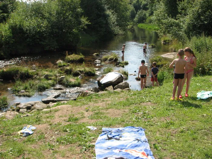 Řeka Kamenice a koupání